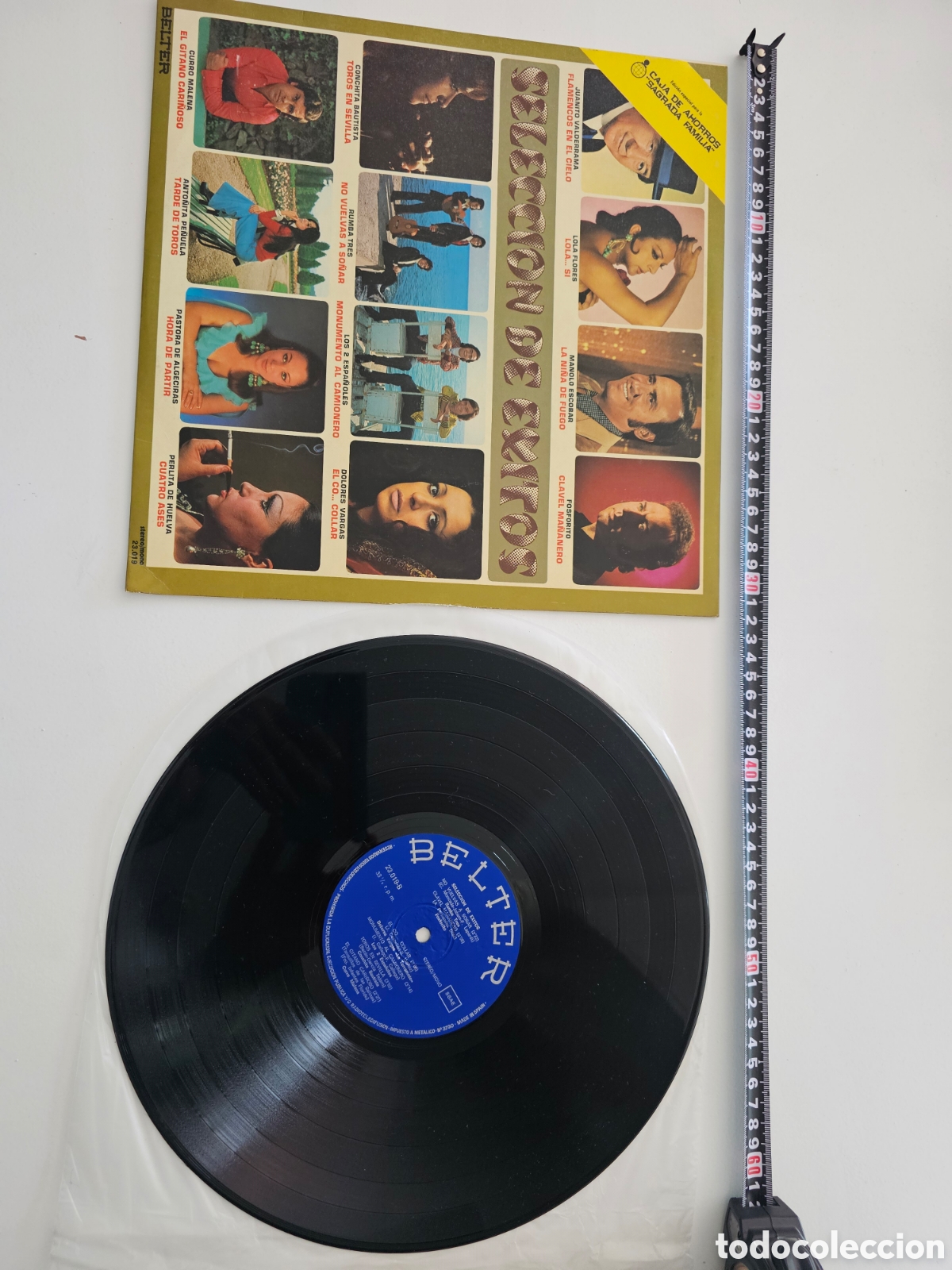 Discos de vinilo: Disco de vinilo de 33 RPM Selecci&oacute;n de &eacute;xitos 1975 Manolo Escobar Lola Flores