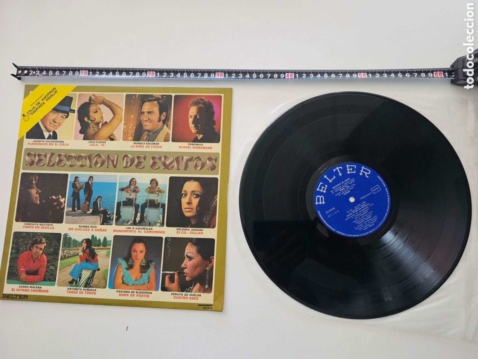 Dischi in vinile: Disco de vinilo de 33 RPM Selecci&oacute;n de &eacute;xitos 1975 Manolo Escobar Lola Flores