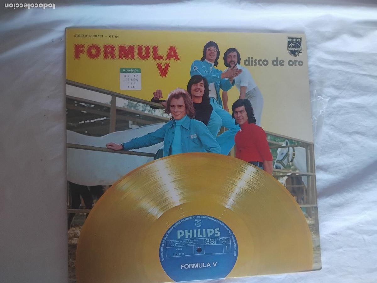 Discos de vinilo: FORMULA V. DISCO DE ORO. LP PHILIPS 1975.
