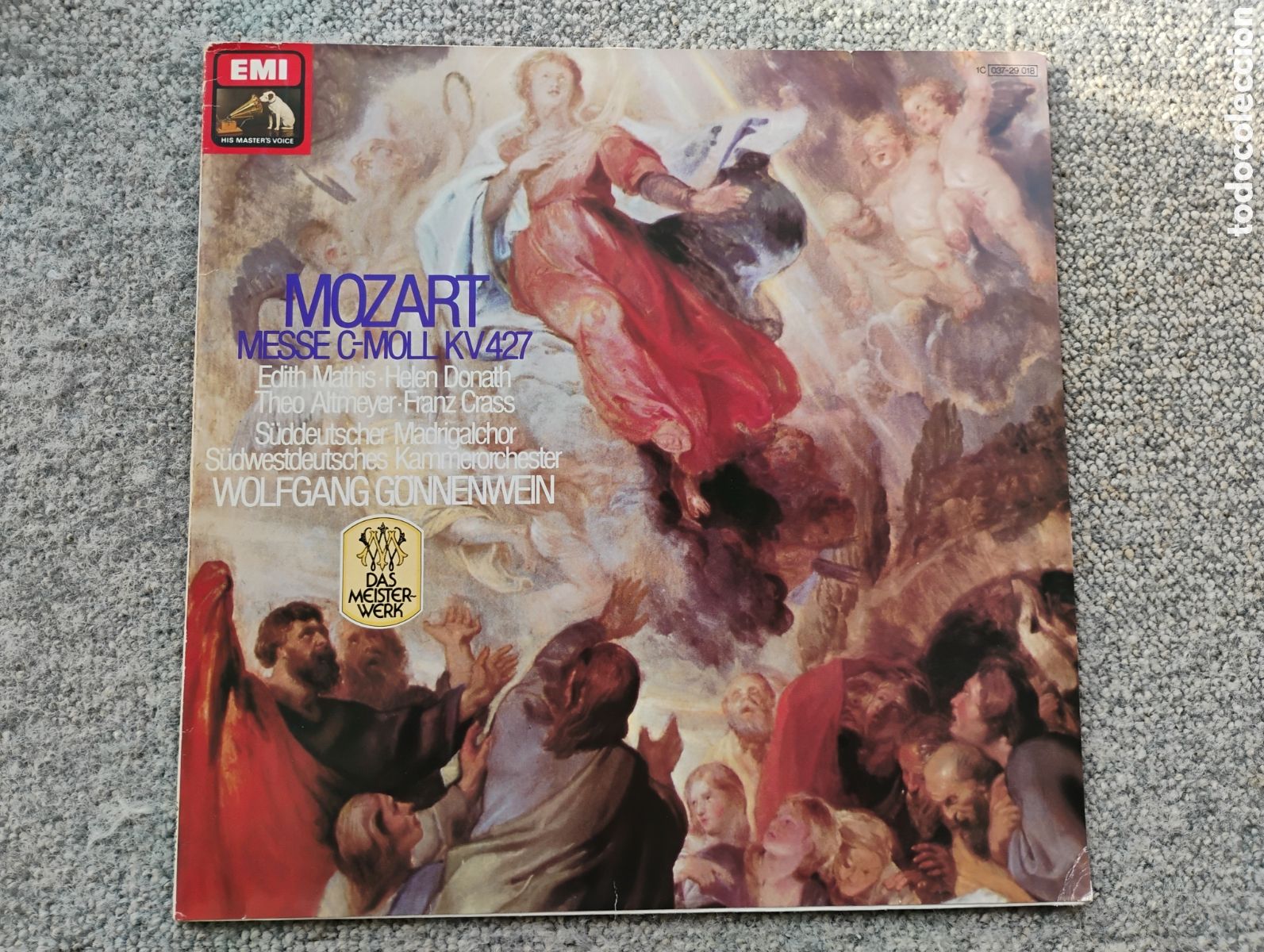 Discos de vinilo: Mozart: Misa en do menor. Mathis, Donath, G&ouml;nnenwein. EMI