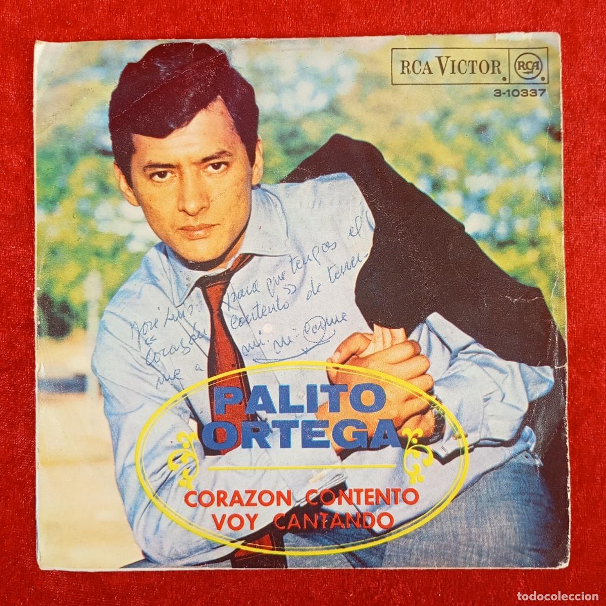 Discos de vinilo: PALITO ORTEGA - CORAZON CONTENTO - VOY CANTANDO - 3-10337 - SINGLE - DISCO VINILO / 4231