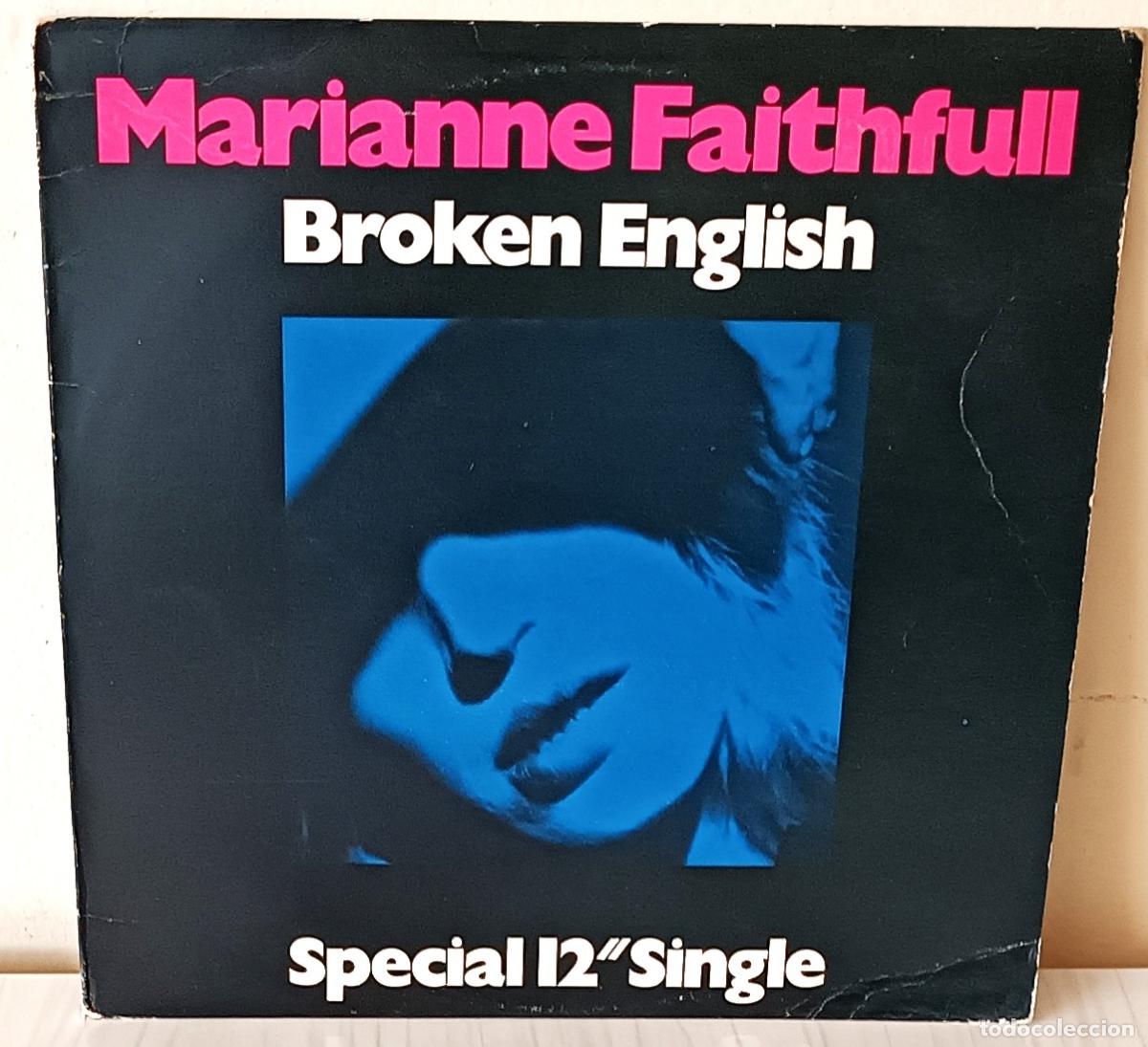 Discos de vinilo: MARIANNE FAITHFULL - BROKEN ENGLISH MAXI ANTILLES EDIC. USA - 1979