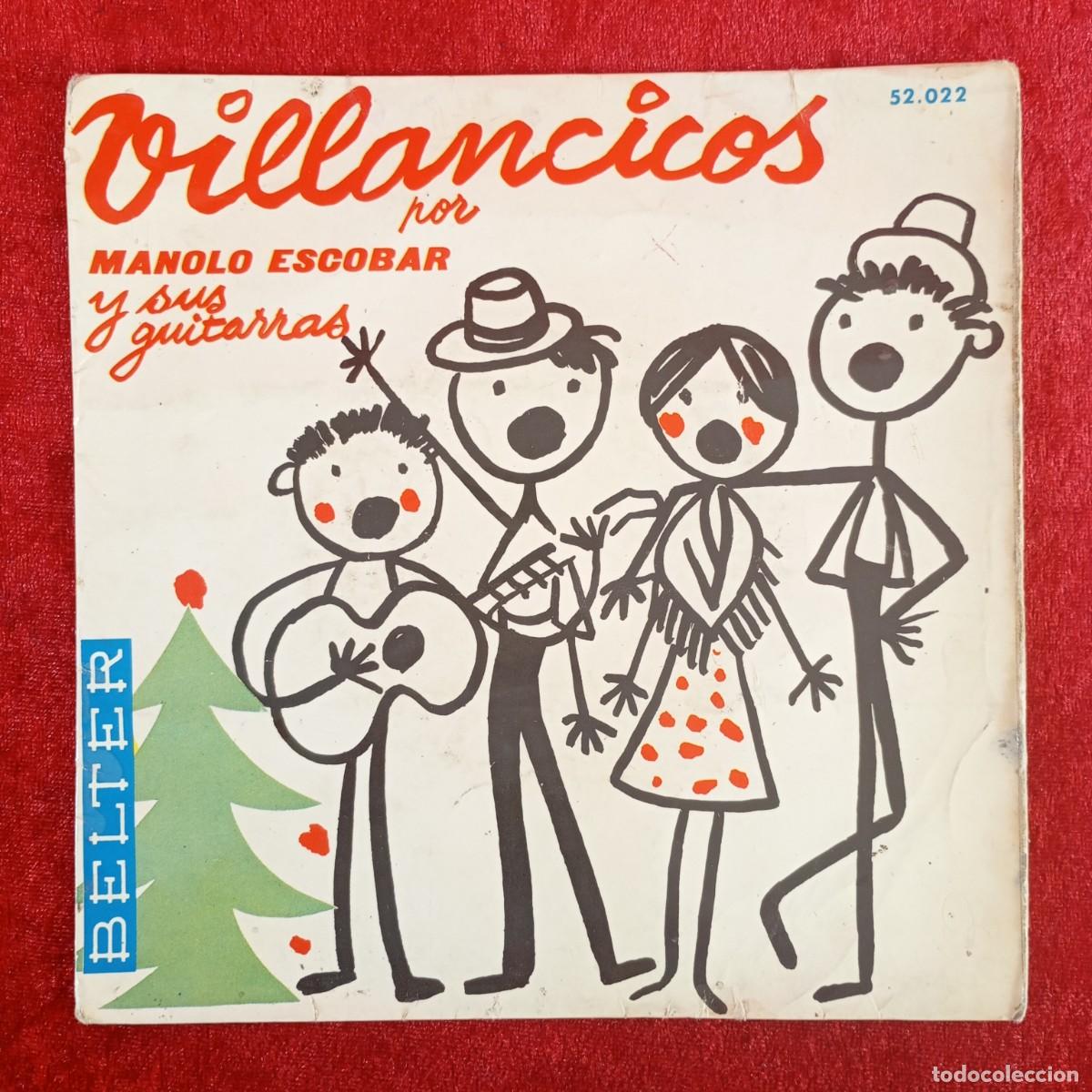 Discos de vinilo: VILLANCICOS POR MANOLO ESCOBAR Y SUS GUITARRAS - 52.022 - SINGLE - DISCO VINILO / 4241