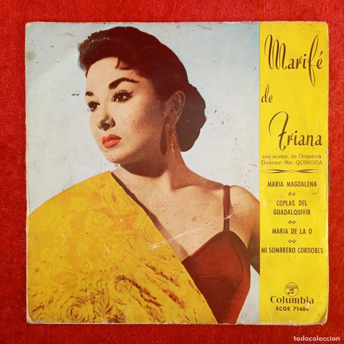 Discos de vinilo: MARIF&Eacute; DE TRIANA - MARIA MAGDALENA - COPLAS DEL GUADALQUIVIR - 71484 - SINGLE - DISCO VINILO / 4243