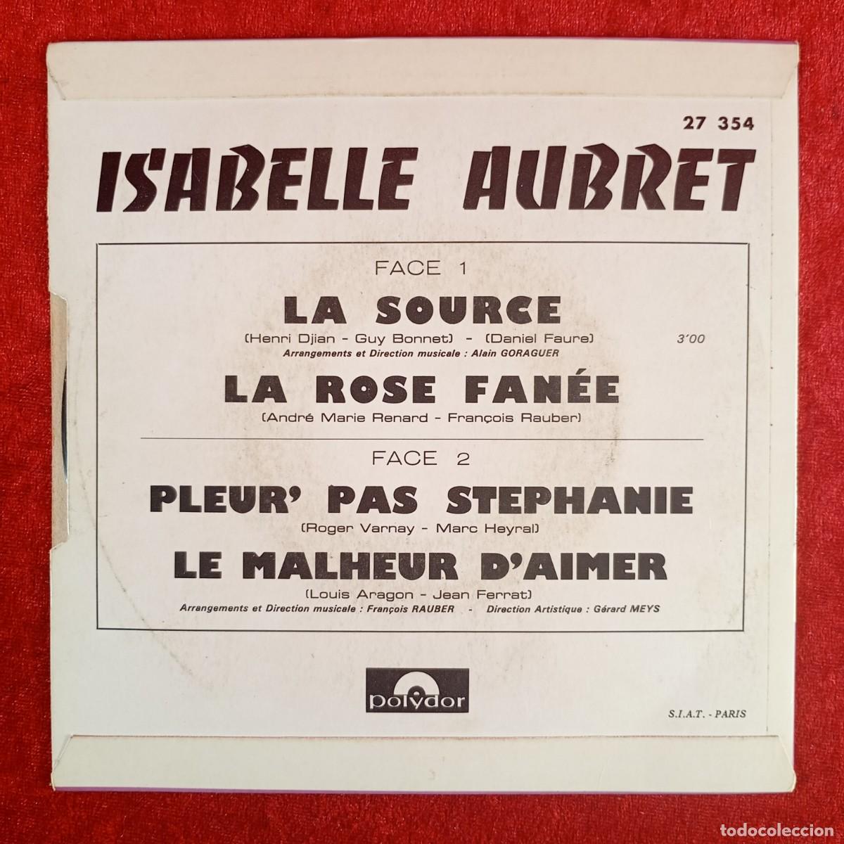 Discos de vinilo: LA SOURCE - ISABELLE AUBRET - 27.354 - SINGLE - DISCO VINILO / 4247 - Foto 2