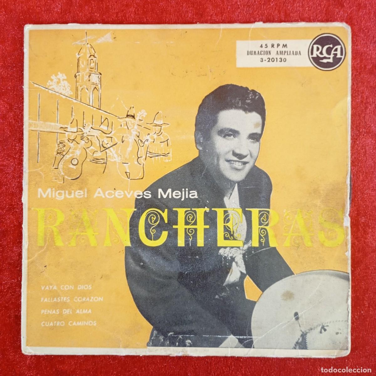 Discos de vinilo: MIGUEL ACEVES MEJIA - RANCHERAS 3-20130 - SINGLE - DISCO VINILO / 4248