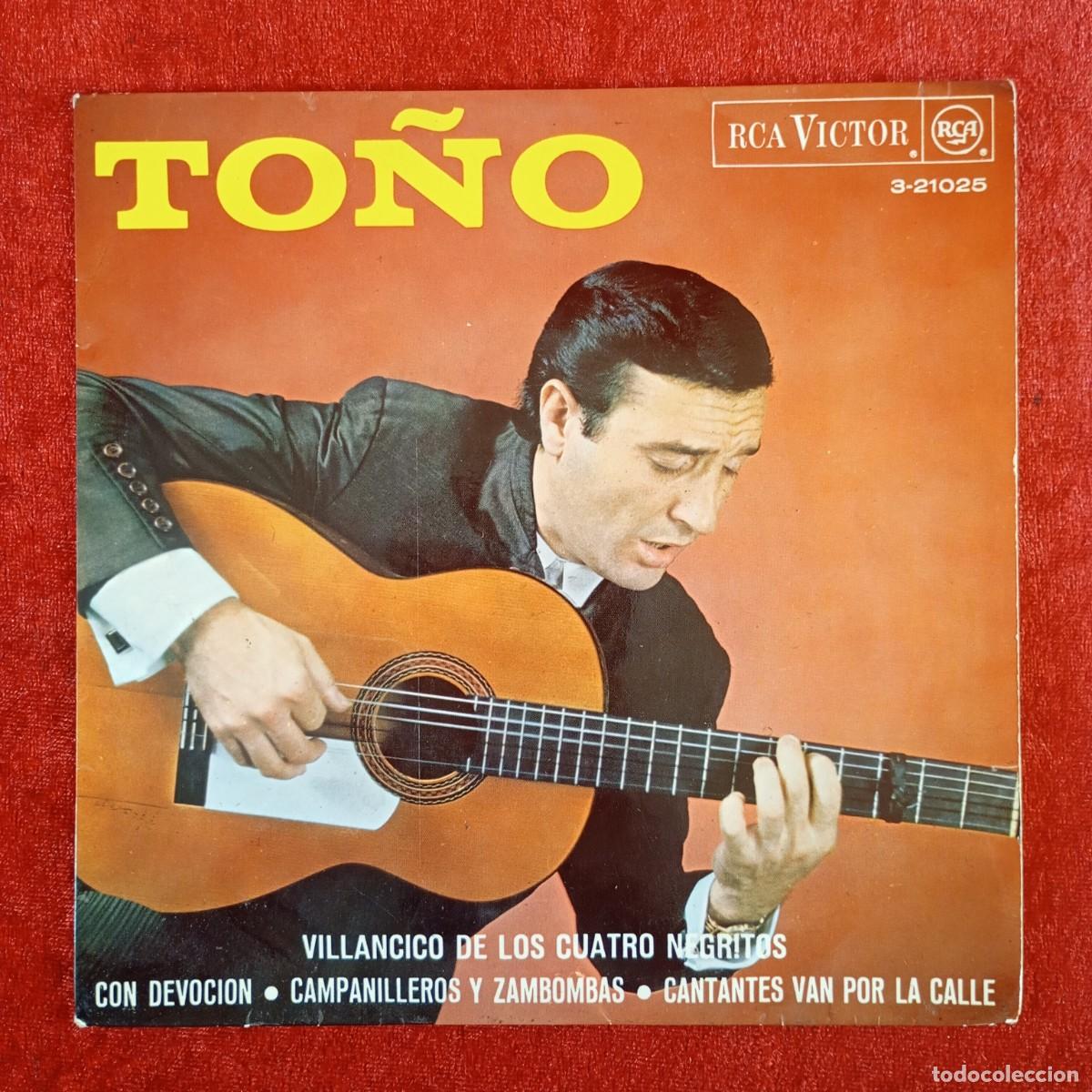 Discos de vinilo: TO&Ntilde;O - VILLANCICO DE LOS CUATRO NEGRITOS - 3-21025 - SINGLE - DISCO VINILO / 4250