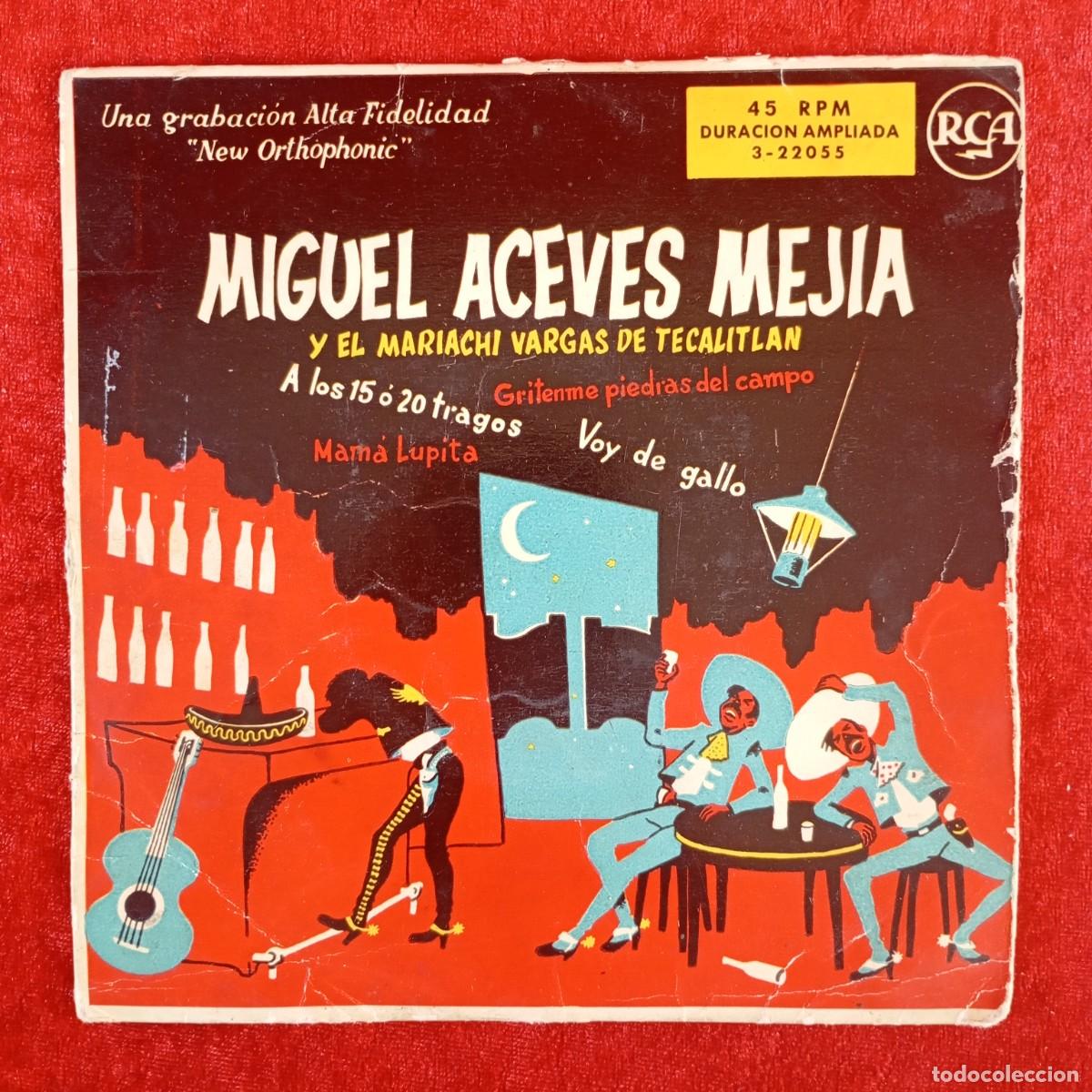 Discos de vinilo: MIGUEL ACEVES MEJIA Y EL MARIACHI VARGAS DE TECALITLAN - SINGLE - DISCO VINILO / 4252
