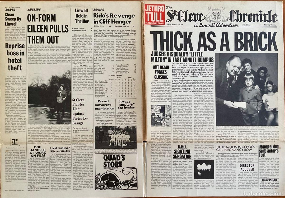 Discos de vinilo: JETHRO TULL - THICK AS A BRICK - Foto 1