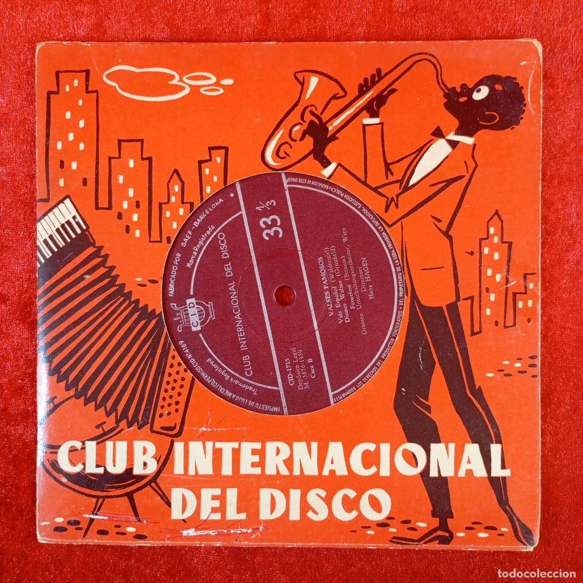 Discos de vinilo: VALSES FOMOSOS - HANS HAGEN - CID-1715 - SINGLE - DISCO VINILO / 4302