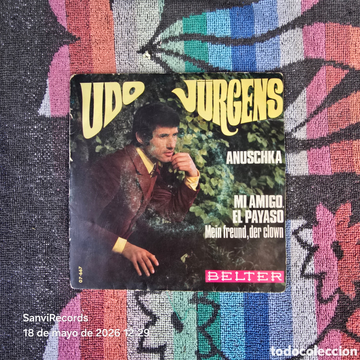 Discos de vinilo: [SINGLE] UDO J&Uuml;RGENS: ANUSCHKA - MEIN FREUND, DER CLOWN (BELTER) (1969)