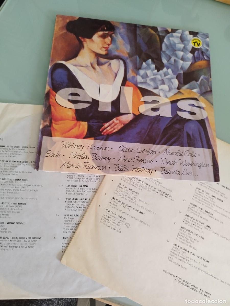 Discos de vinilo: Various &ndash; Ellas. Doble vinilo lp. Nina Simone, Whitney Houston, Carmel, Ella Fitzgerald.
