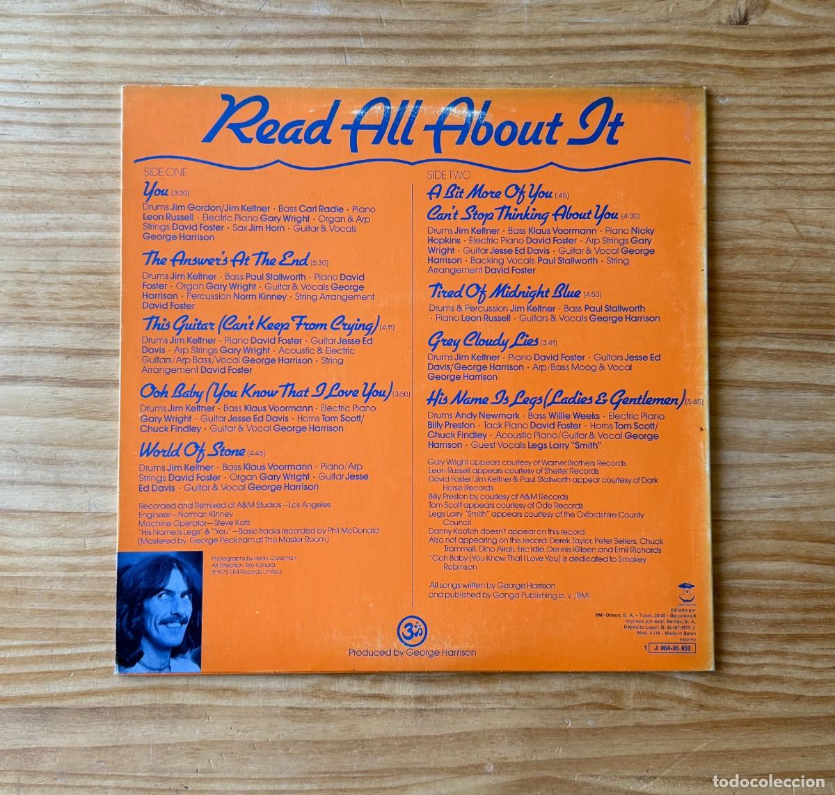 Discos de vinilo: George Harrison - Extra texture (Red all about it). Spain 1975 - Foto 2