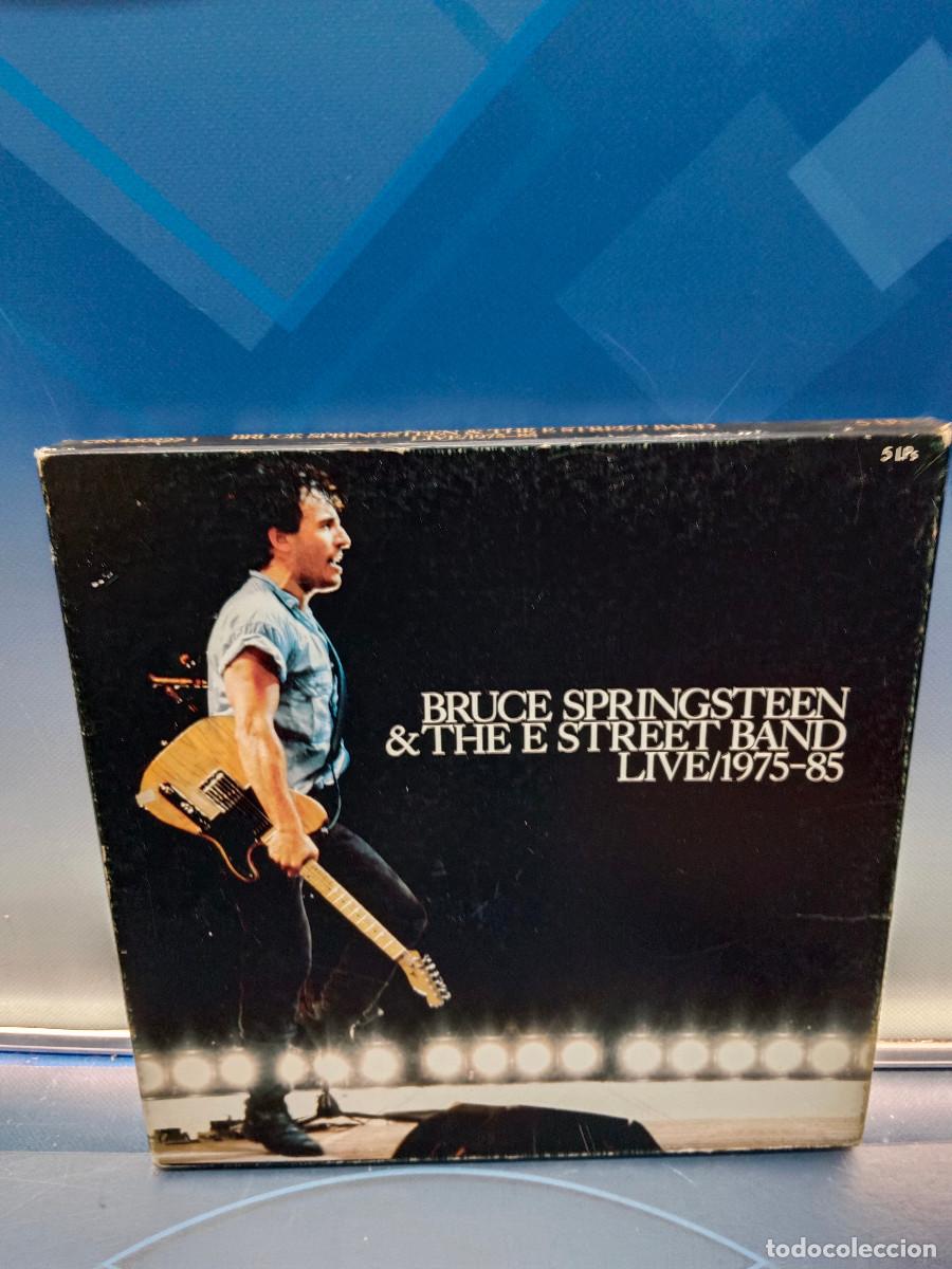 Discos de vinilo: Bruce Springsteen & The E-Street Band &ndash; Live 1975-85 -CBS &ndash; 5xLP, Album + Box 1986, Spain