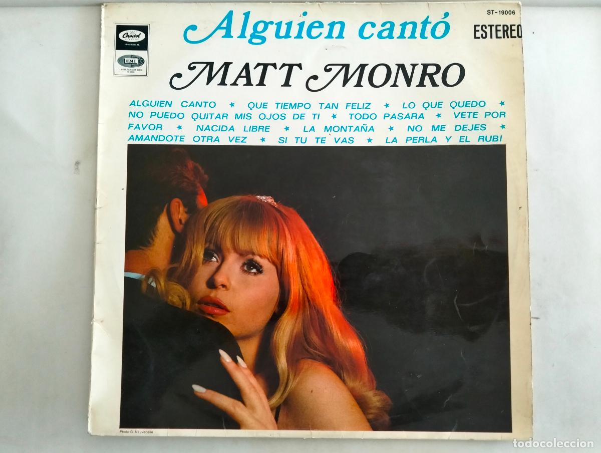 Discos de vinilo: MAT MONRO, DISCO LP ALGUIEN CANTO, EDITADO EMI-CAPITOL, A&Ntilde;O 1982