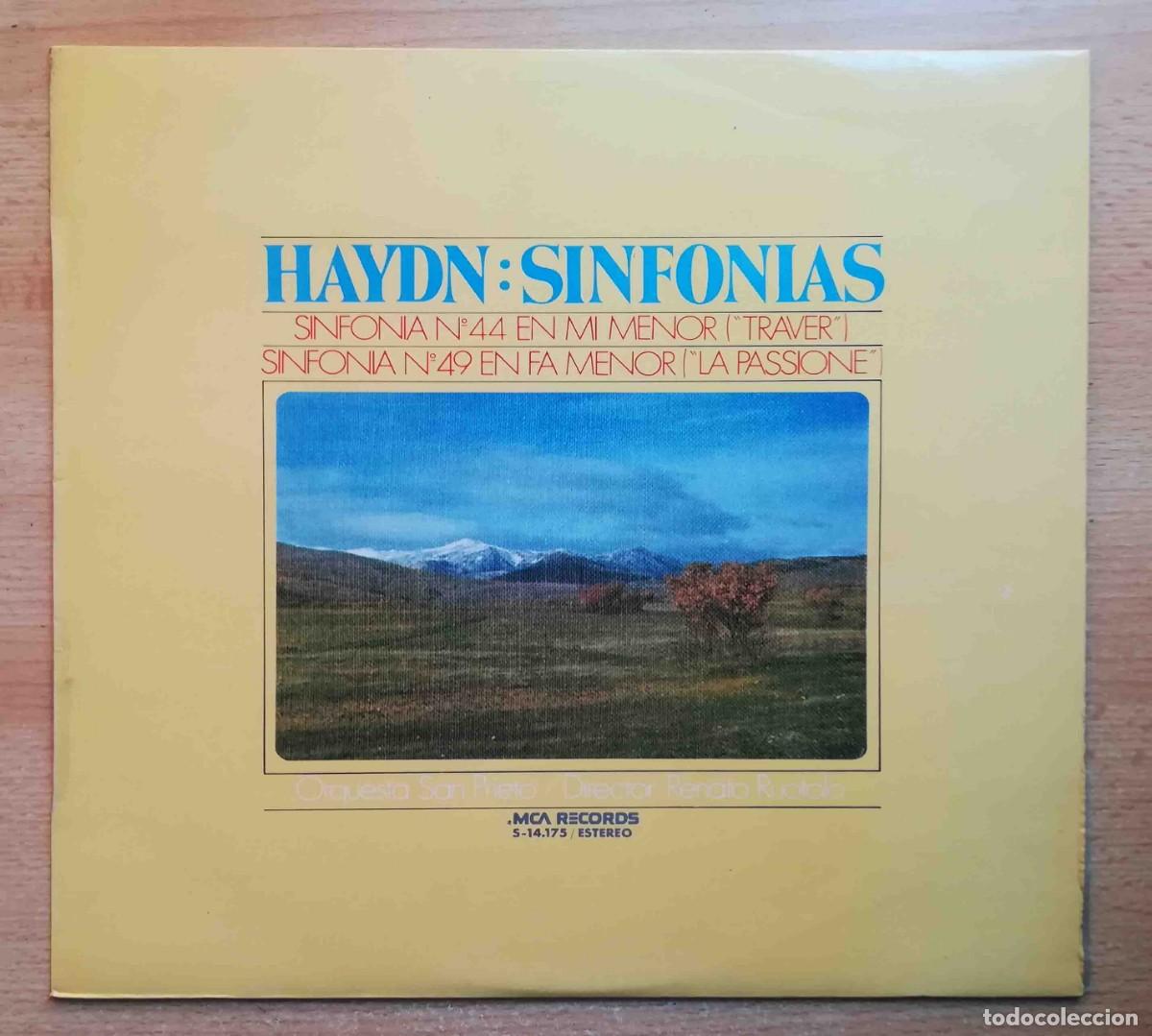 Discos de vinilo: Haydn: Sinfon&iacute;as N&ordm; 44 en Mi Menor Traver, N&ordm; 49 en Fa Menor La Passione. Renato Ruotolo.