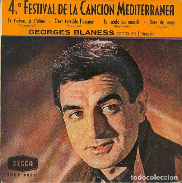 Discos de vinilo: Georges Blaness &ndash; Je t&rsquo;aime, je t&rsquo;ame; C&rsquo;est terrible l&rsquo;amour + 2 &ndash; DECCA 80511 &ndash; 1962