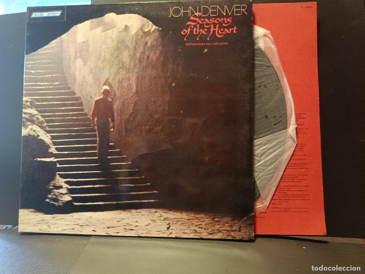 Discos de vinilo: JOHN DENVER - SEASONS OF THE HEART - 1982 - LP - DOBLE PORTADA GATEFOLD - CON LETRAS PEPETO