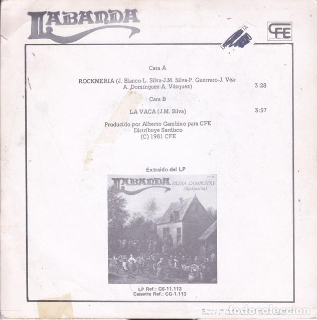 Discos de vinilo: Labanda &ndash; Rockmer&iacute;a; La vaca &ndash; CFE 21.011 &ndash; 1981 - Foto 2