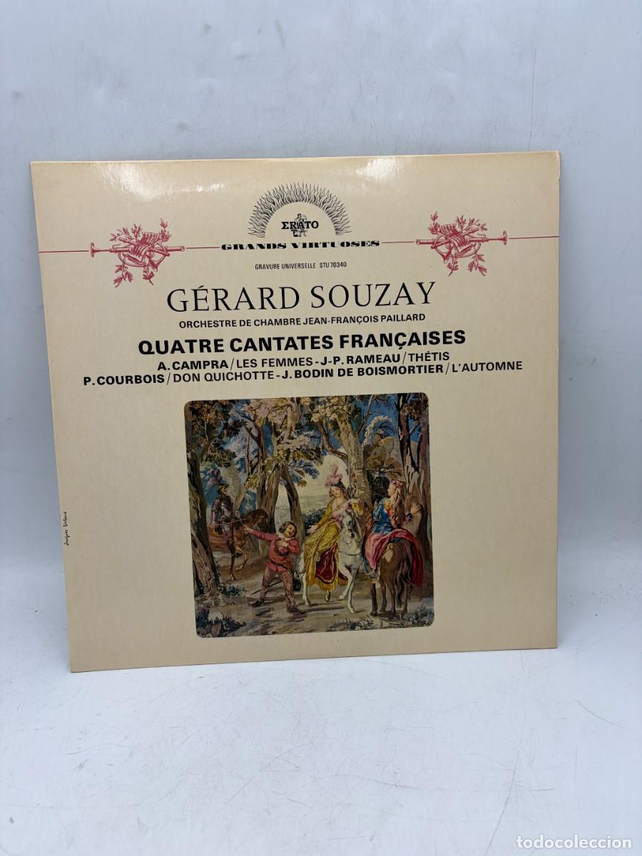 Discos de vinilo: LP - G&Eacute;RARD SOUZAY - QUATRE CANTATES FRAN&Ccedil;AISES - PAILLARD - ERATO - STU