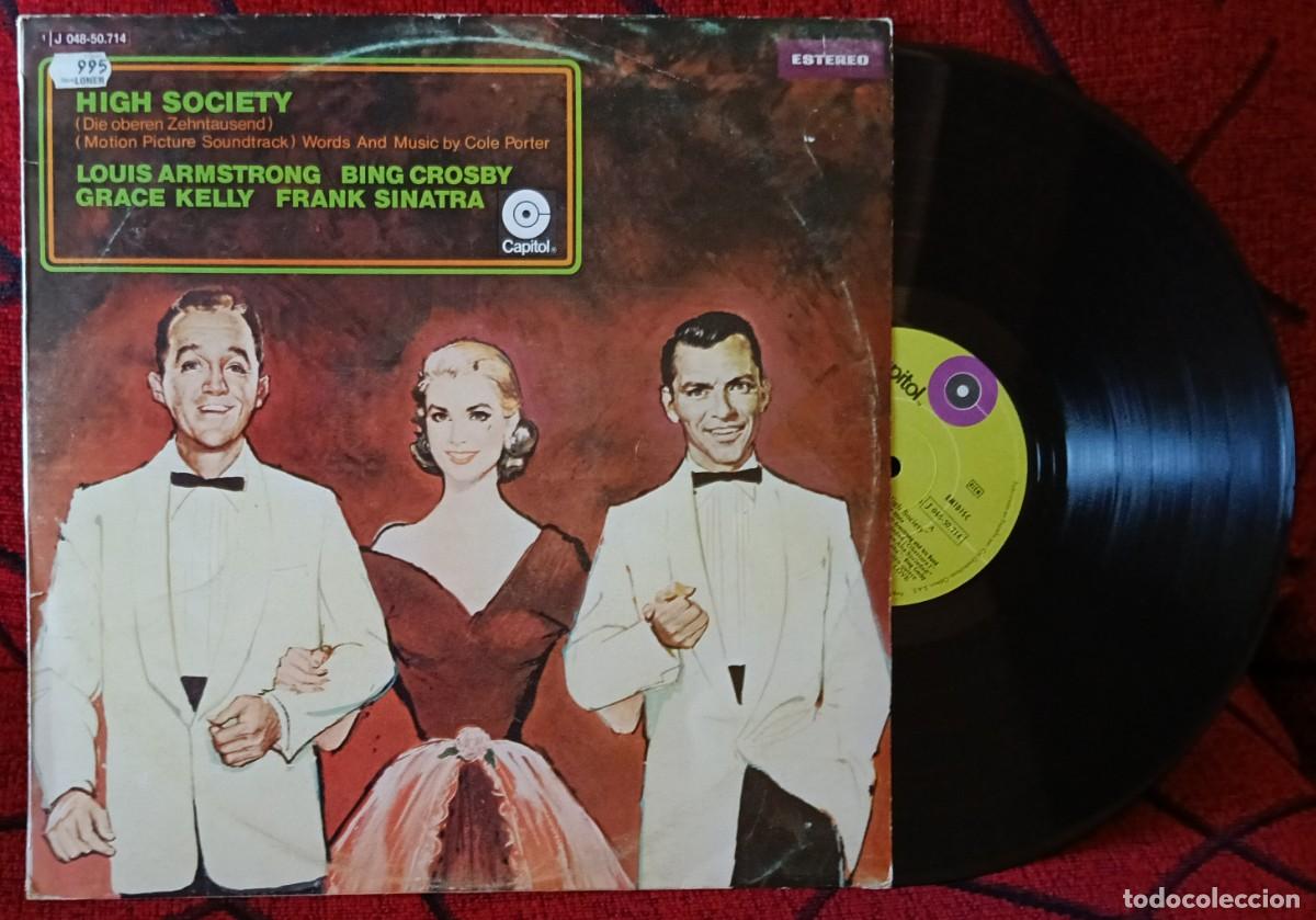 Discos de vinilo: HIGH SOCIETY Banda Sonora VINILO LP 1971 BING CROSBY LOUIS ARMSTRONG Grace Kelly FRANK SINATRA