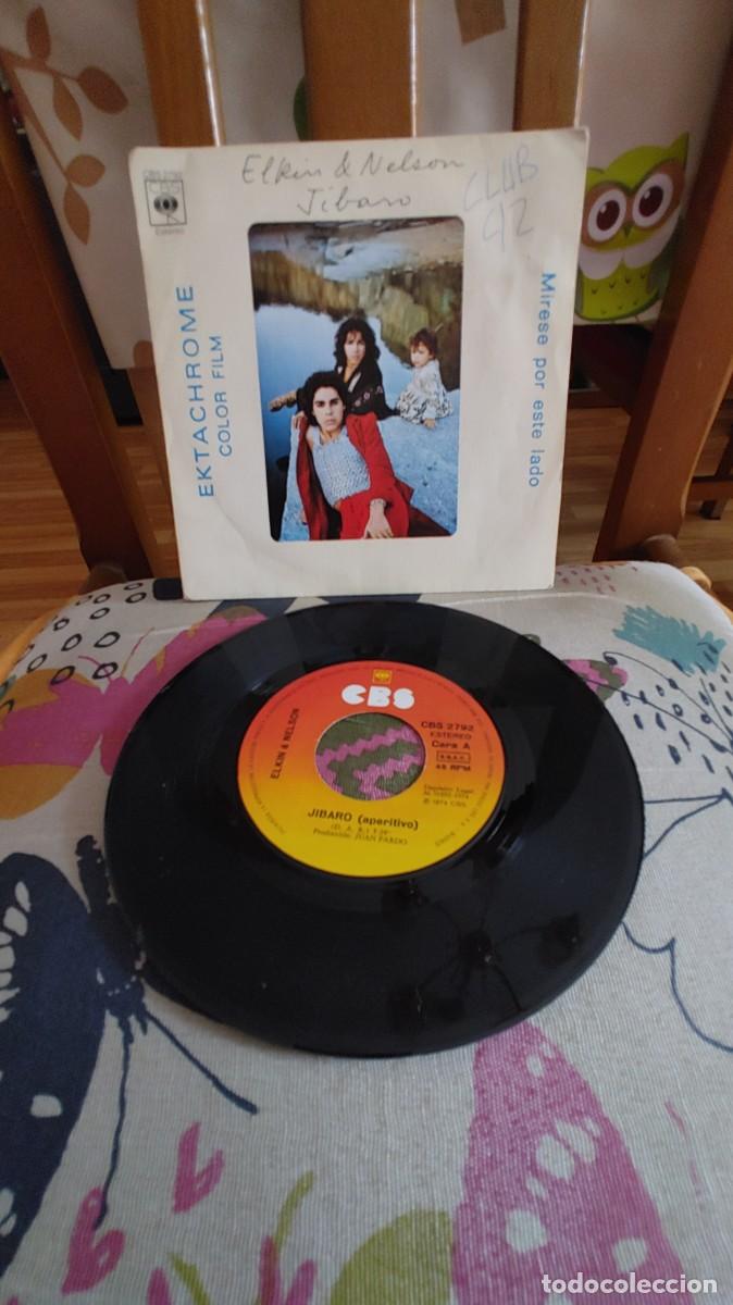 Discos de vinilo: ELKIN & NELSON-SINGLE JIBARO-CARATULA ESCRITA