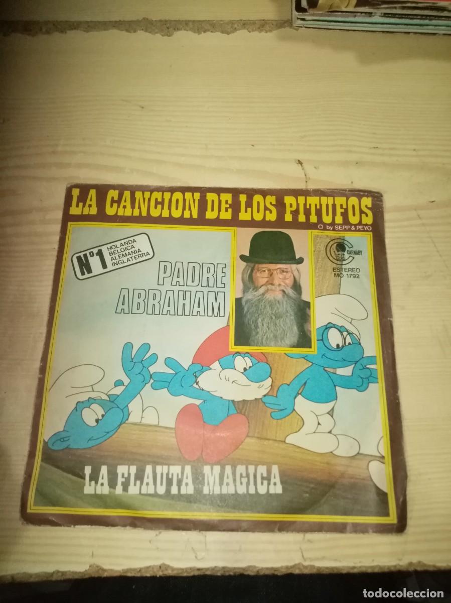 Discos de vinilo: LA CANCION DE LOS PITUFOS. PADRE ABRAHAM LA FLAUTA MAGICA. C2V