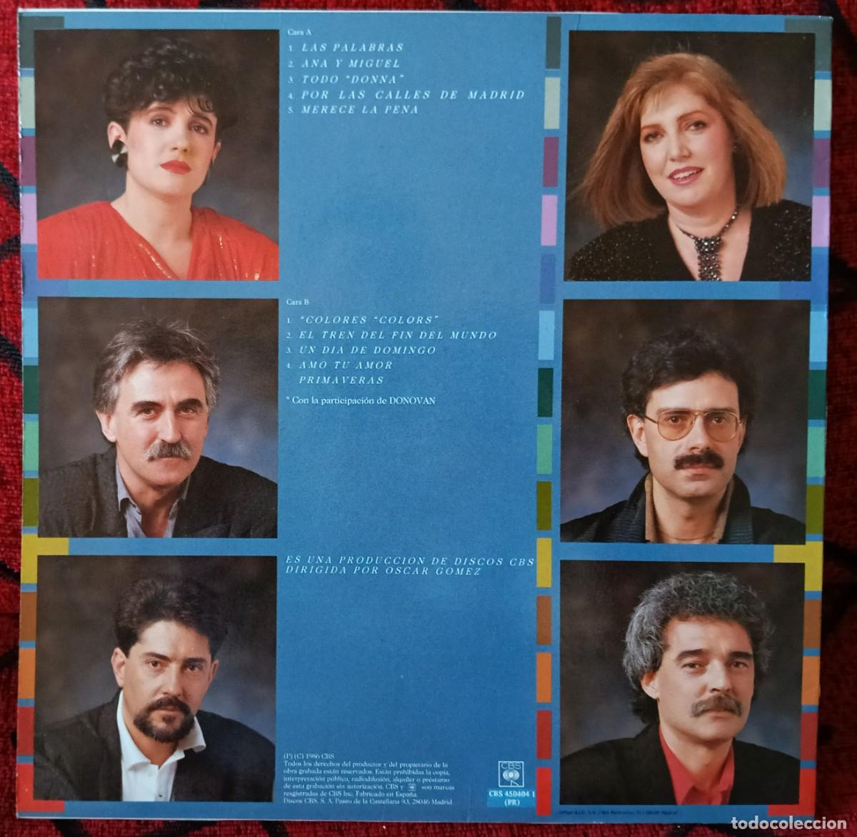 Discos de vinilo: MOCEDADES ** Colores ** VINILO LP 1986 - Foto 2