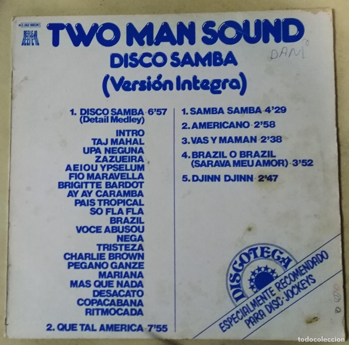 Discos de vinilo: Disco LP.Two Man Sound.Disco Samba.1978
