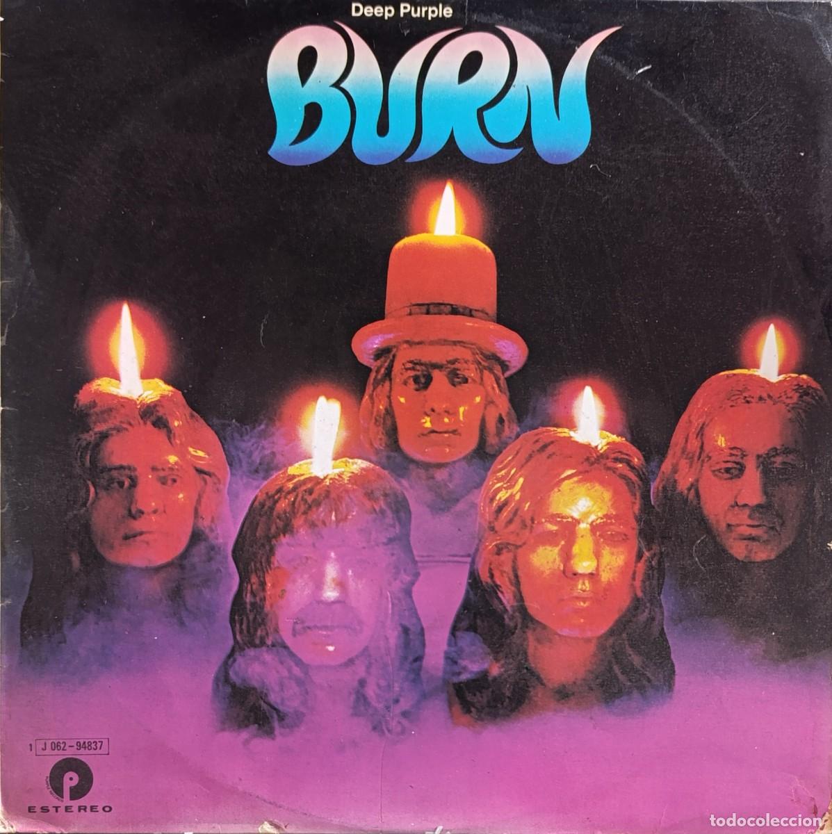 Discos de vinilo: DEEP PURPLE &ndash; BURN LP 1974 1&ordf; EDICION ESPA&Ntilde;OLA HARD ROCK METAL