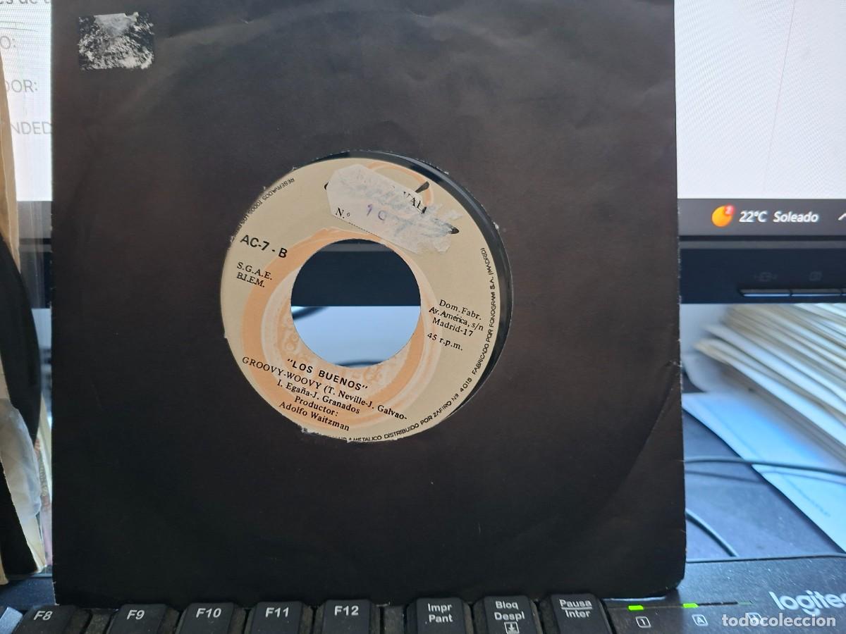 Discos de vinilo: LOS BUENOS - HOLA HI HELLO / GROOVY WOOVY - SINGLE DE VINILO SIN PORTADA - C- 63