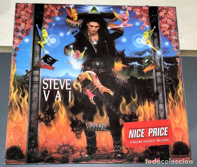 Discos de vinilo: Steve Vai - Passion And Warfare - LP Epic ref. REL 467109 1. Ed. espa&ntilde;ola 1990.
