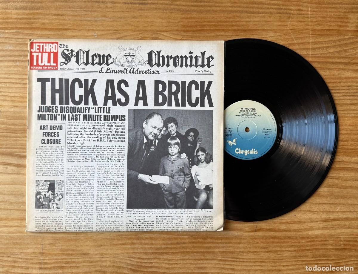 Disques de vinyle: Jethro Tull &lrm;&ndash; Thick As A Brick. Spain 1976