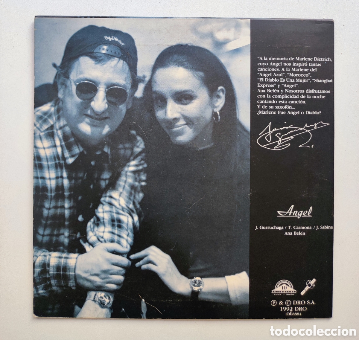 Discos de vinilo: 1992 - ANA BEL&Eacute;N Y J. GURRUCHAGA / J. SABINA Y T. CARMONA - ANGEL / DRO 1992