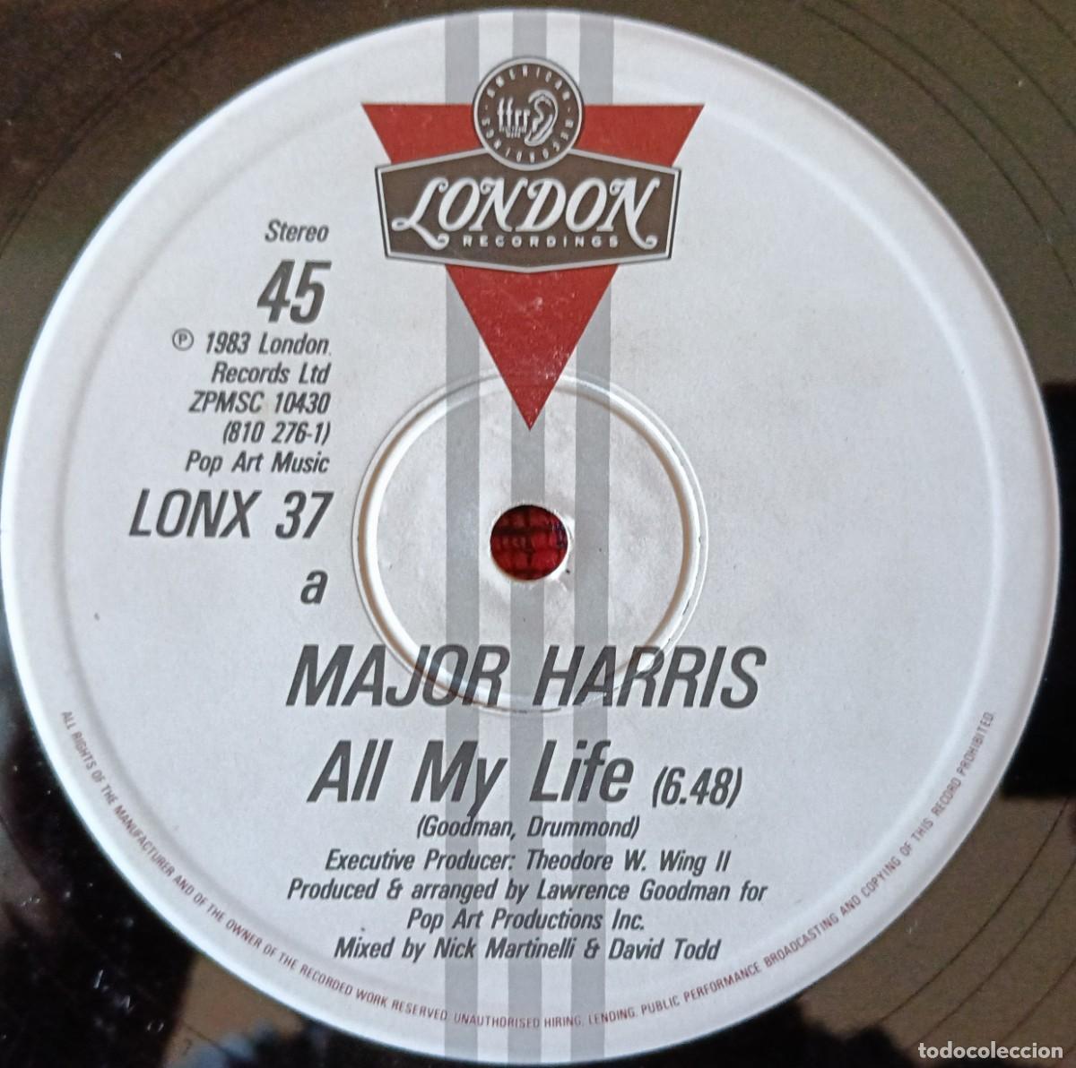 Discos de vinilo: MAJOR HARRIS ** All My Life ** MAXI SINGLE VINILO 1983 UK