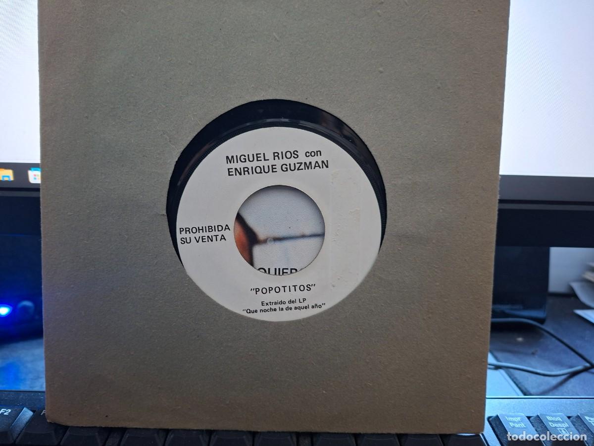 Discos de vinilo: MIGUEL RIOS CON ENRIQUE GUZMAN - POPOTITOS - SINGLE DE VINILO PROMOCIONAL C- 63