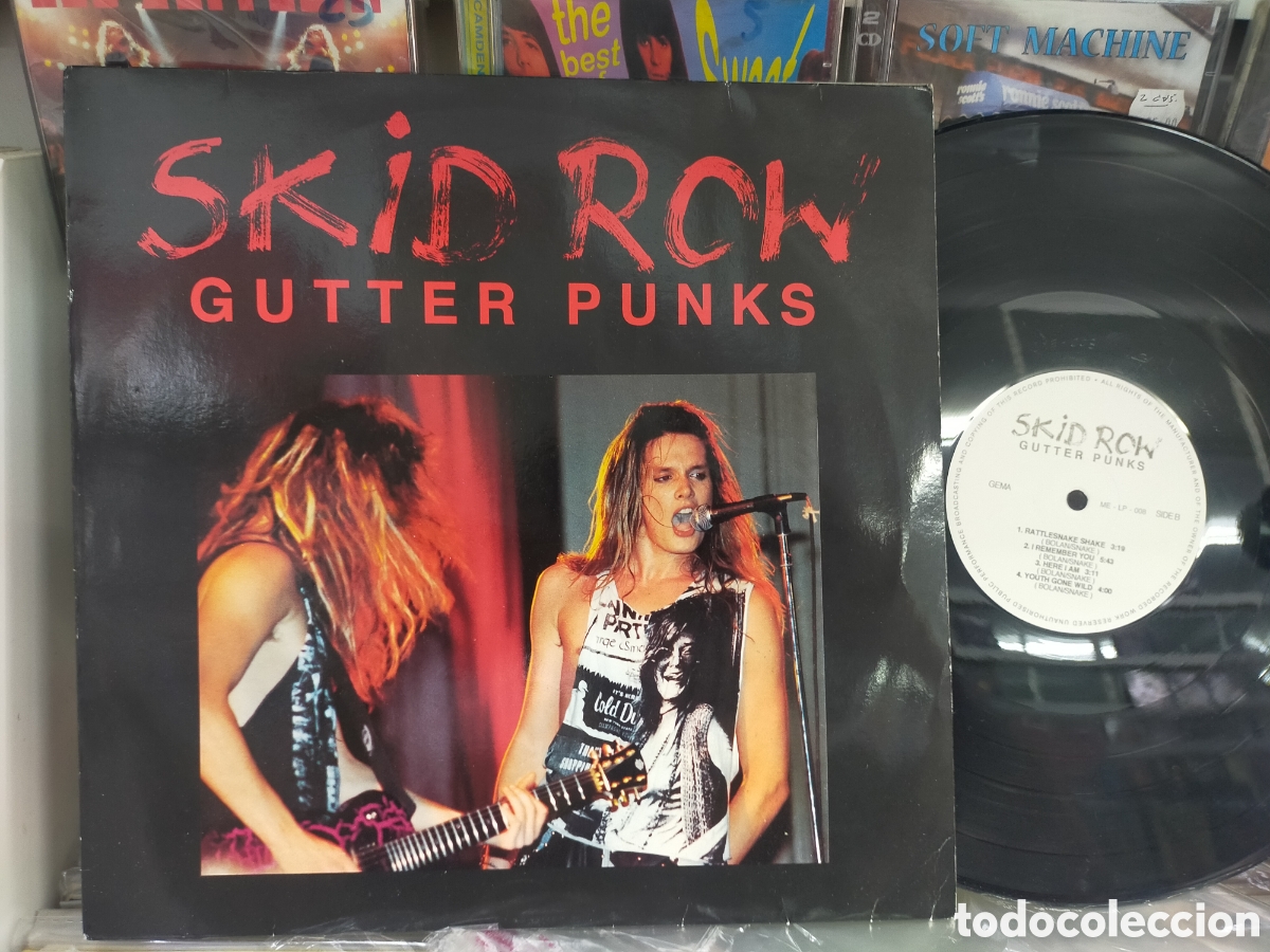 Discos de vinilo: Skid row LP gutter punks live los &aacute;ngeles 1989
