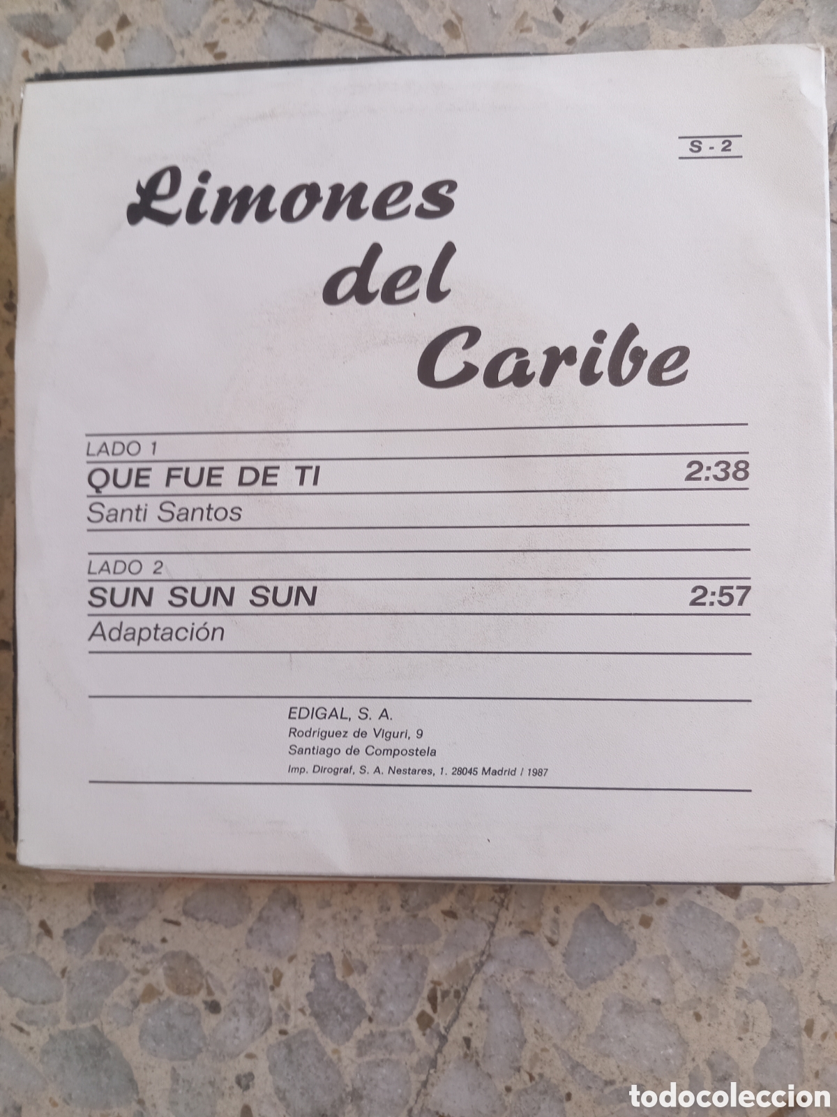 Discos de vinilo: SGL LIMONES DEL CARIBE QUE DUE DE TI 1987 - Foto 2