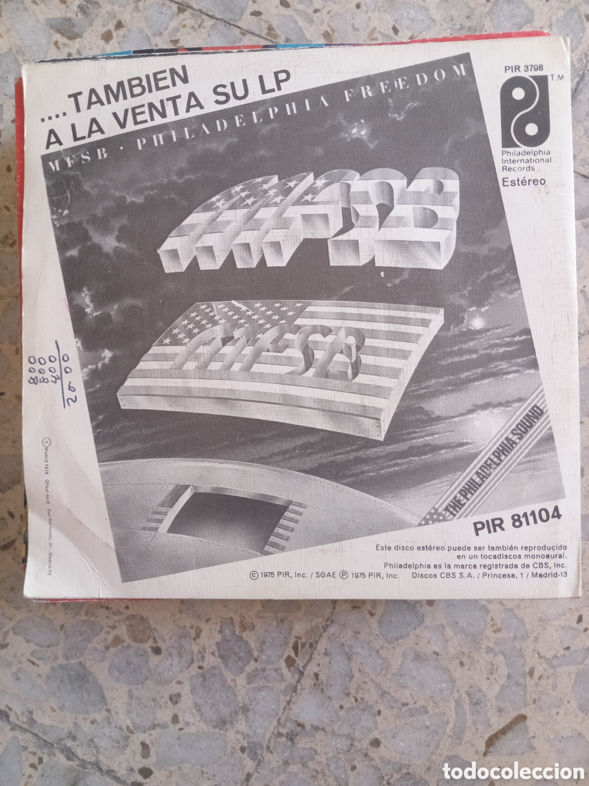 Discos de vinilo: SGL MFSB EL ZUMBIDO 1975 - Foto 2