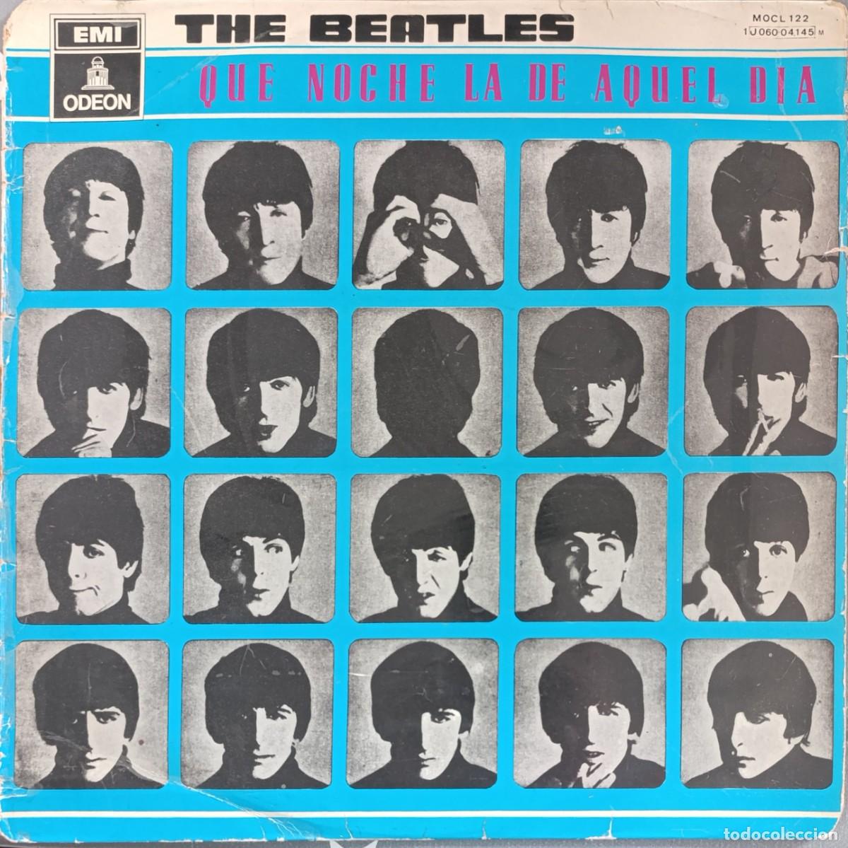 Discos de vinilo: THE BEATLES &ndash; QUE NOCHE LA DE AQUEL DIA LP EDICION ESPA&Ntilde;OLA DOBLE REFERENCIA LABEL AZUL CLARO