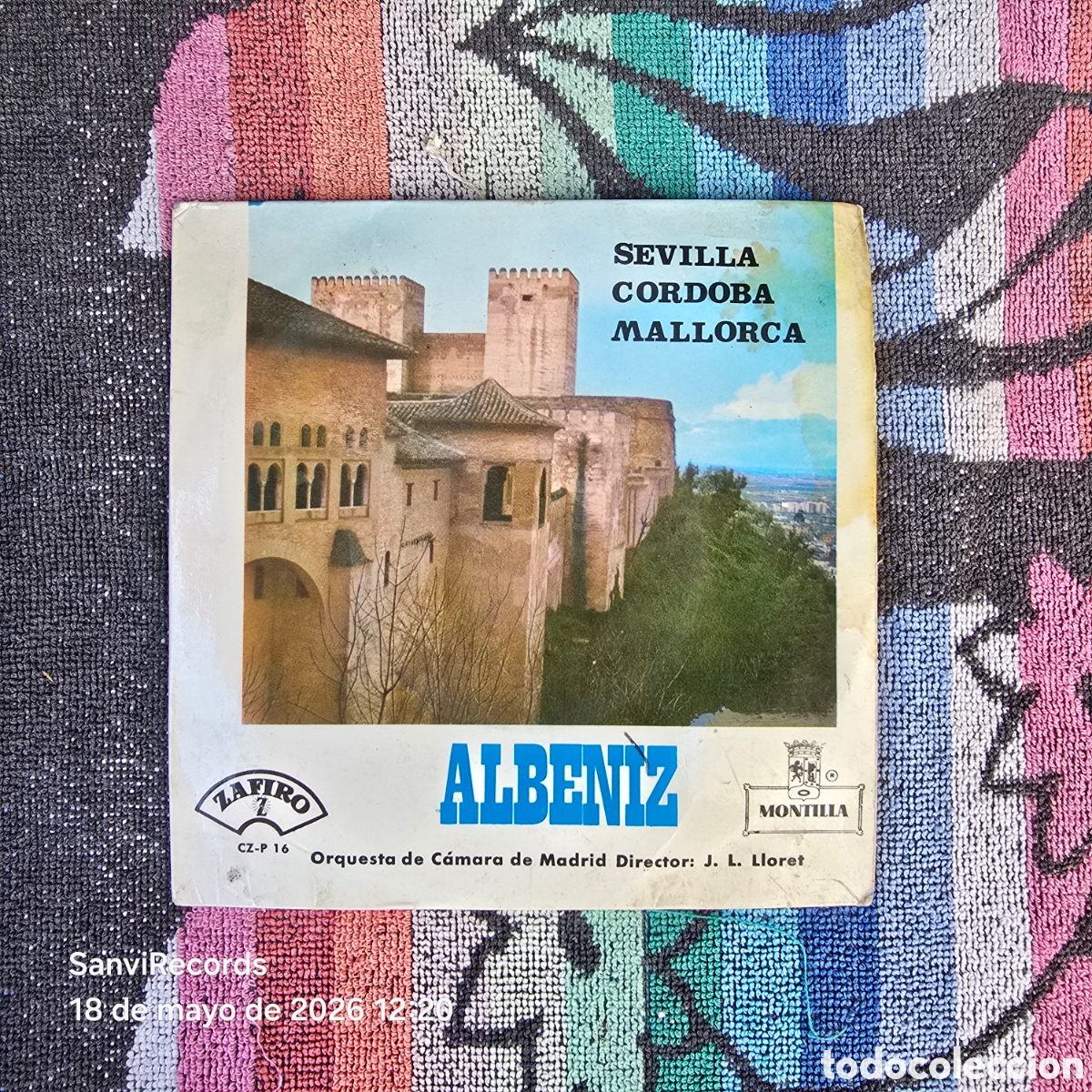 Discos de vinilo: [EP] ALB&Eacute;NIZ, ORQUESTA DE CAMARA DE MADRID, LLORET: SEVILLA - CORDOBA - MALLORCA (ZAFIRO) (1964)