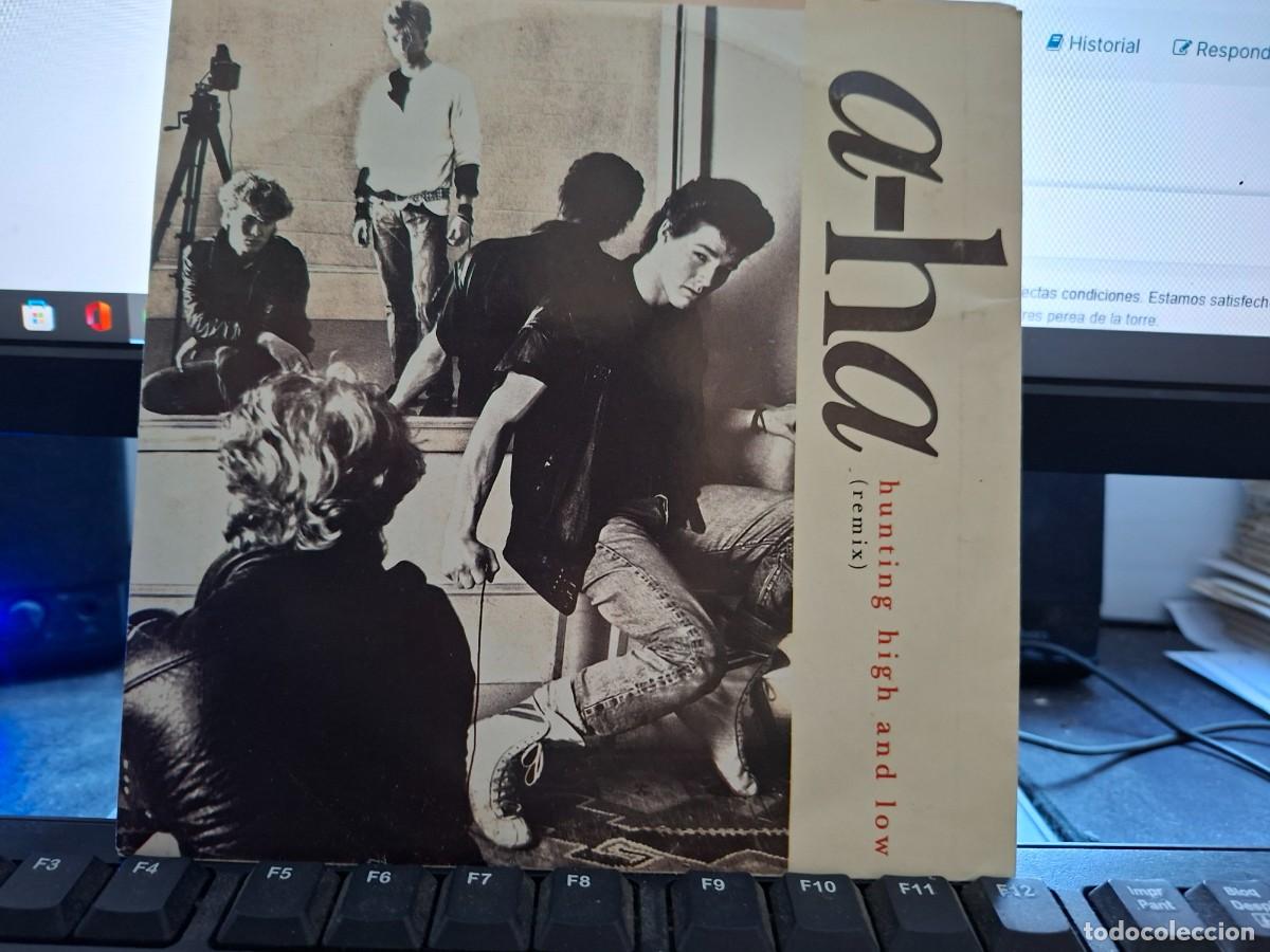Discos de vinilo: A - HA - HUNTING HIGH AND LOW REMIX - SINGLE DE VINILO - C- 63
