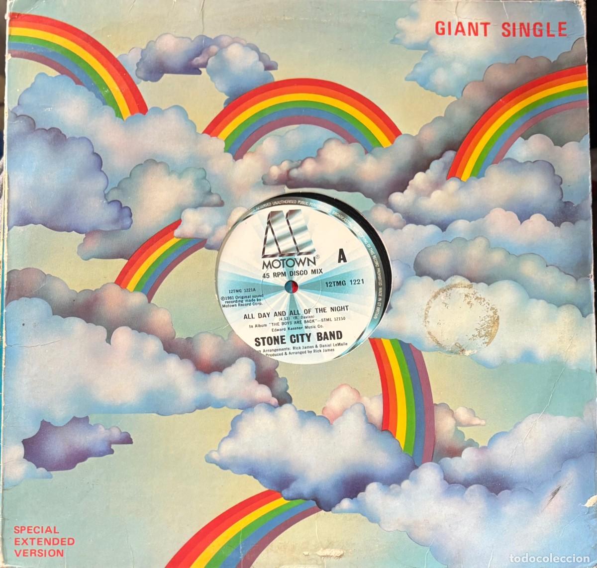 Discos de vinilo: LP MAXI SINGLE STONE CITY BAND-ALL DAY AND ALL OF THE NIGHT. LP-GEXT-899