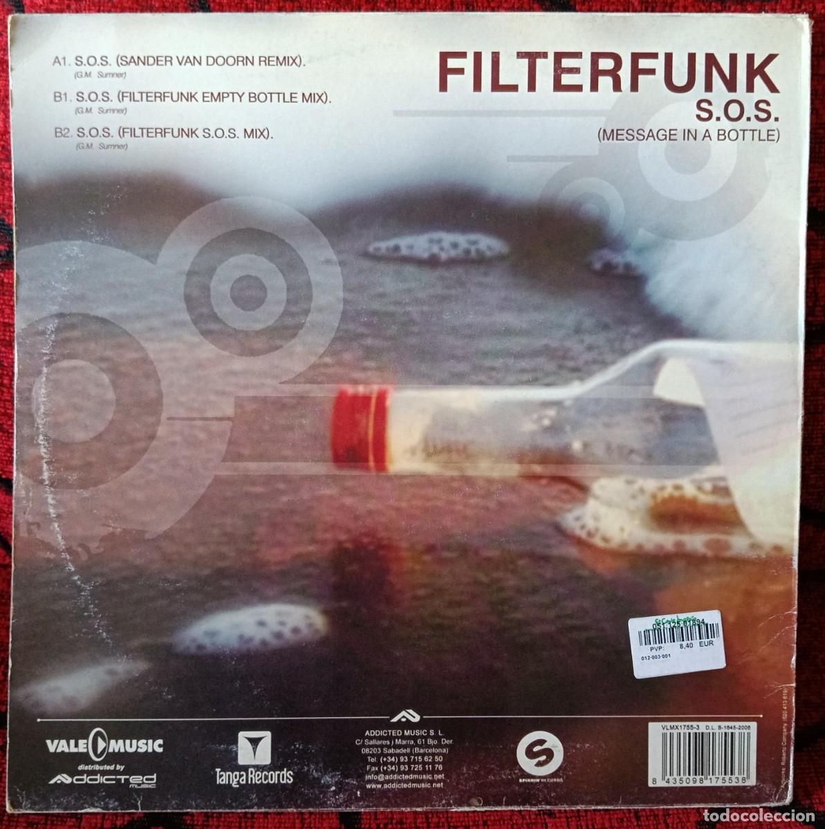 Discos de vinilo: FILTERFUNK ** S.O.S. (Message In A Bottle) ** MAXI SINGLE VINILO 2006 - Foto 2