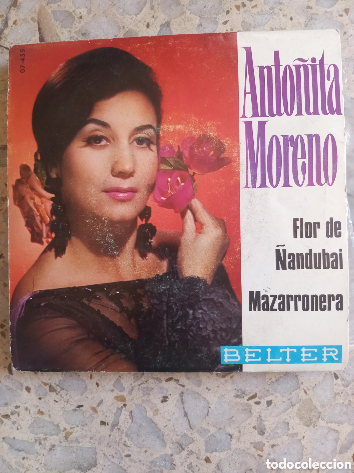 Vinyl records: SGL ANTO&Ntilde;ITA MORENO FLOR DE &Ntilde;ANDUBAI 1968