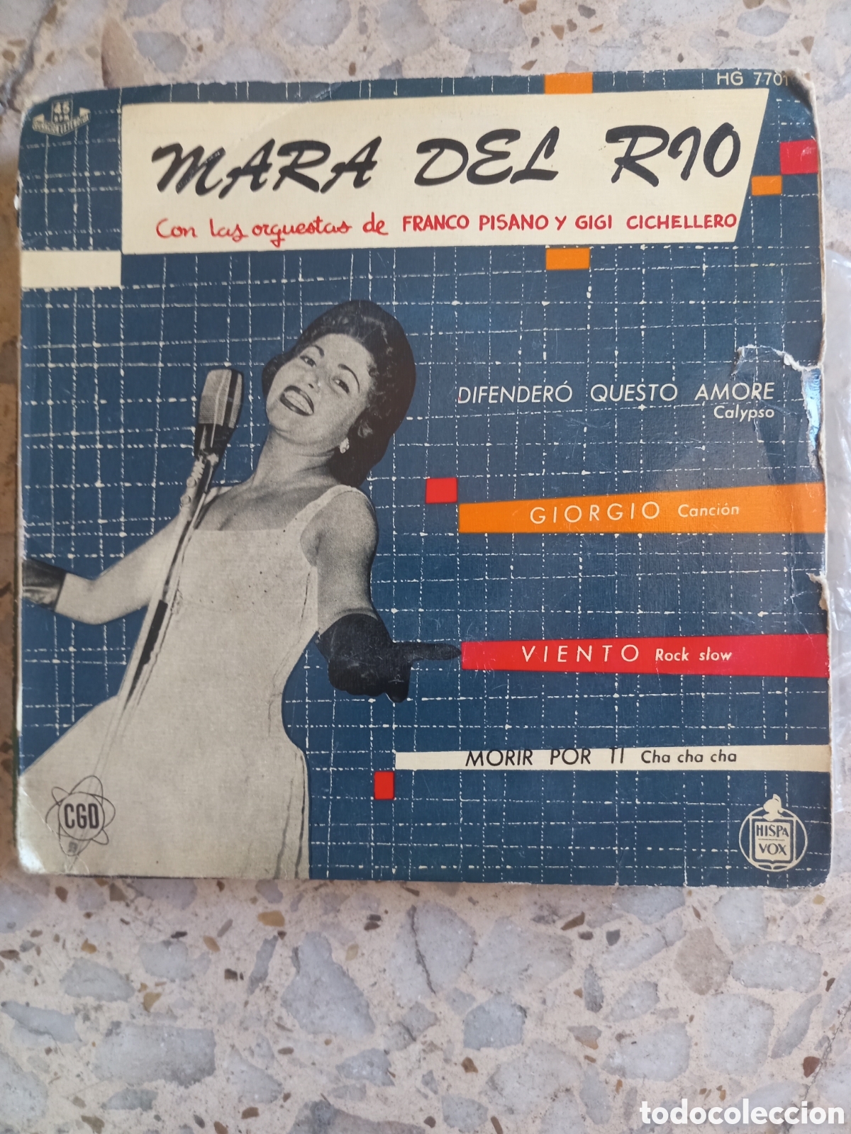 Discos de vinilo: EP MARA DEL RIO DIFENDERO QUESTO AMORE 1959
