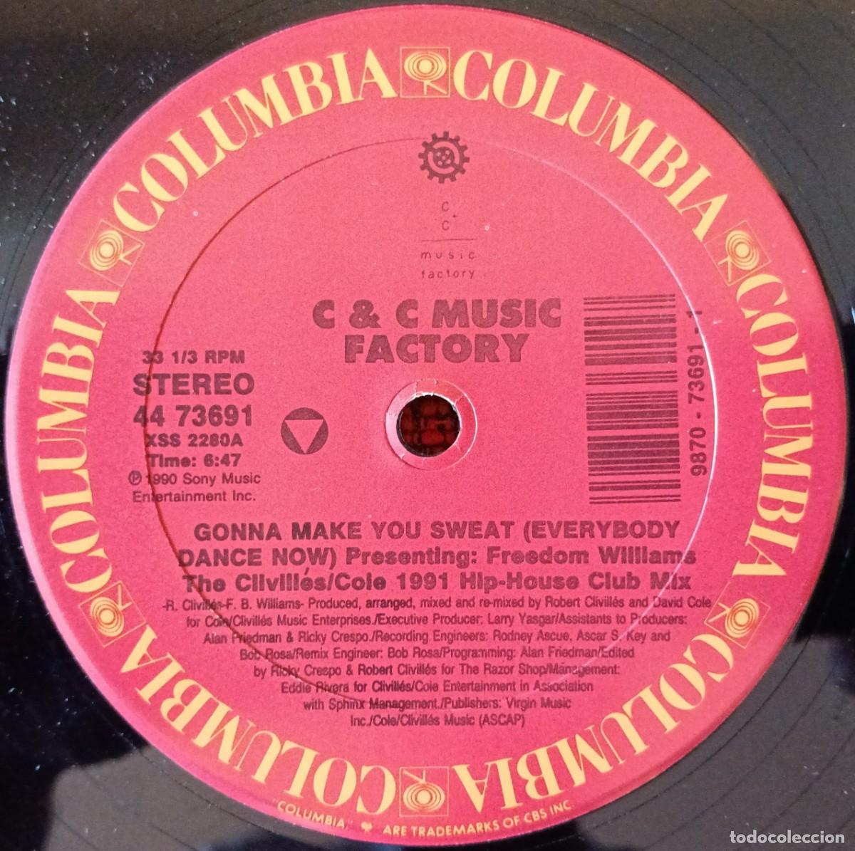 Discos de vinilo: C & C MUSIC FACTORY *Gonna Make You Sweat (Everybody Dance Now)* MAXI SINGLE VINILO 1991 USA