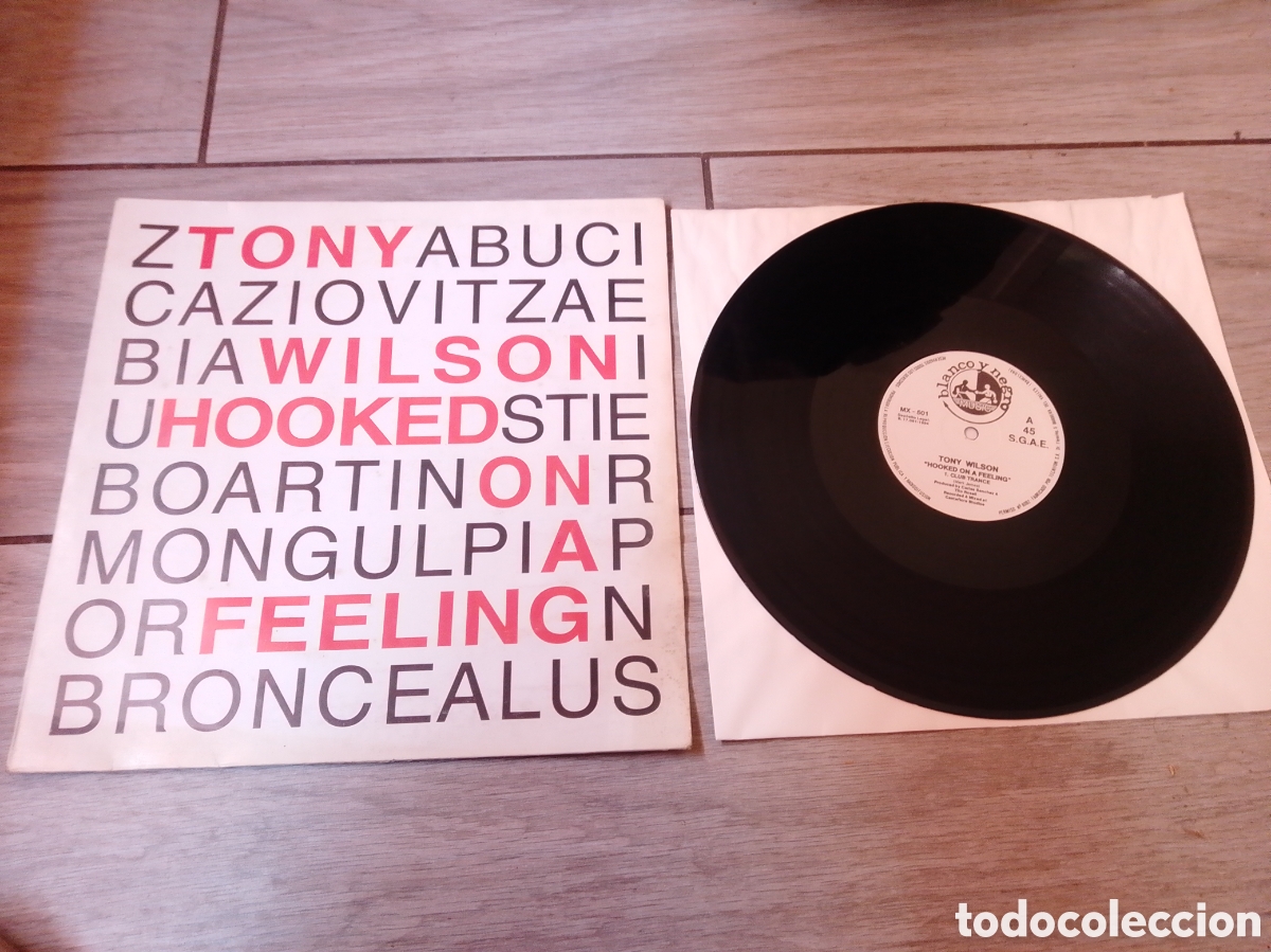 Discos de vinilo: TONY WILSON - HOOKED ON A FEELING - MAXI - SPAIN - BLANCO Y NEGRO - LV -