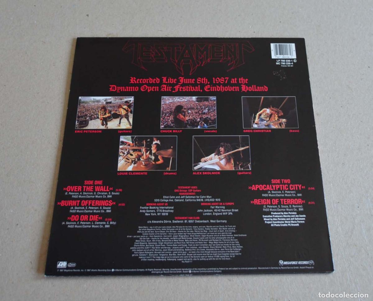 Discos de vinilo: TESTAMENT - LIVE AT EINDHOVEN (EP 12&rdquo;) - Foto 2