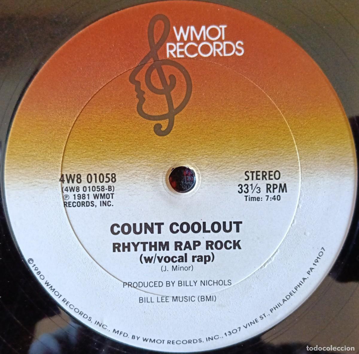 Discos de vinilo: COUNT COOLOUT ** Rhythm Rap Rock ** MAXI SINGLE VINILO 1981 USA